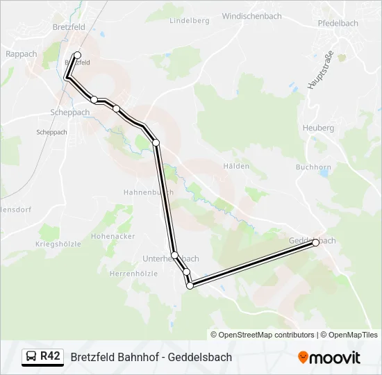 R42 Bus Line Map