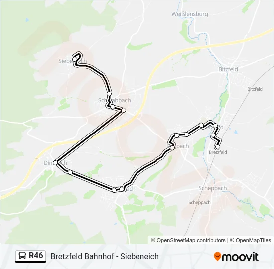 R46 Bus Line Map