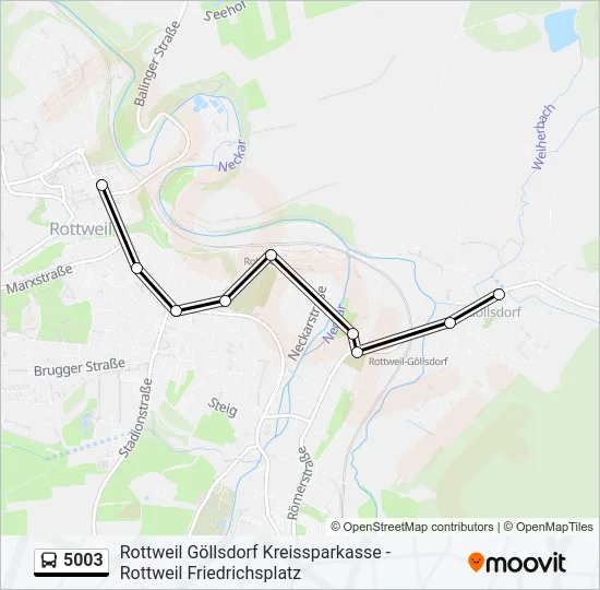5003 Bus Line Map