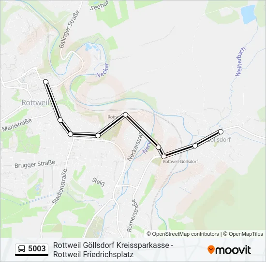 5003 Bus Line Map