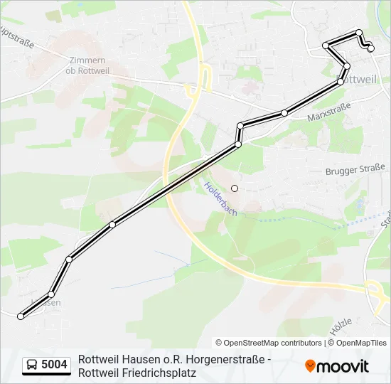 5004 Bus Line Map