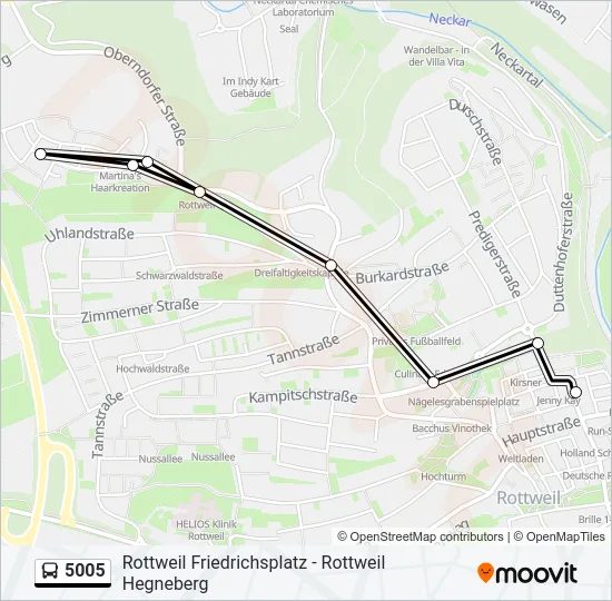 5005 Bus Line Map