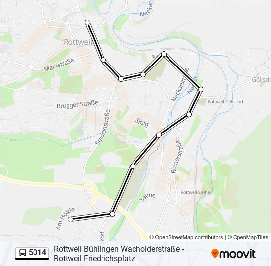 Автобус 5014: карта маршрута