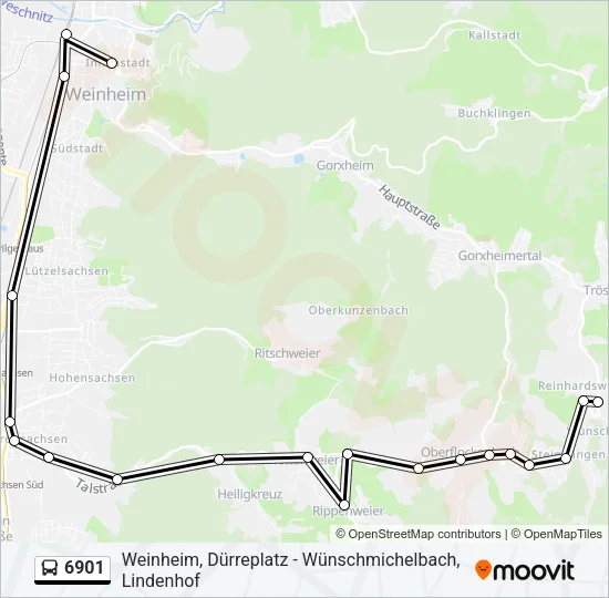 6901 Bus Line Map