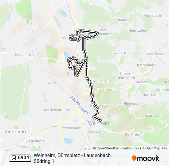 6904 Bus Line Map