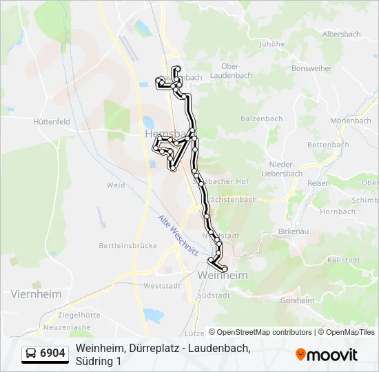 6904 Bus Line Map