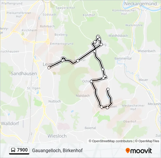 7900 Bus Line Map