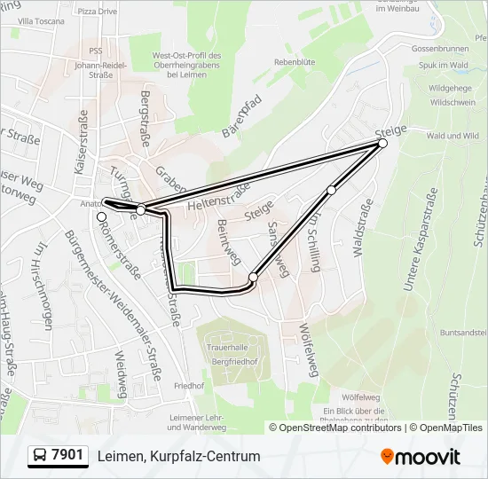 7901 Bus Line Map