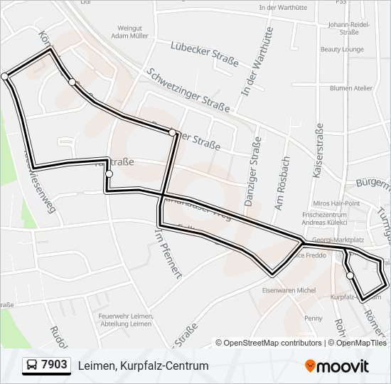 Автобус 7903: карта маршрута