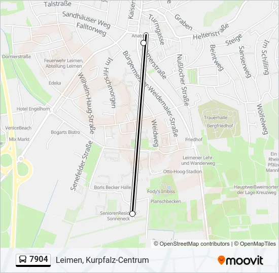 7904 Bus Line Map