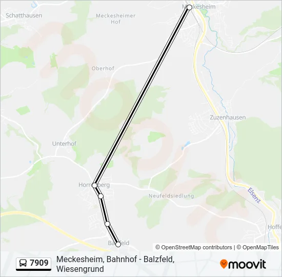 7909 Bus Line Map
