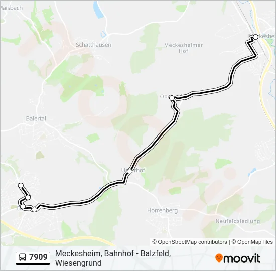 7909 Bus Line Map