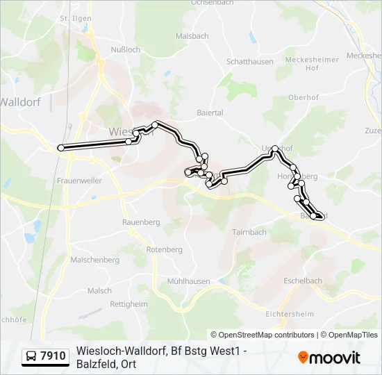 7910 Bus Line Map