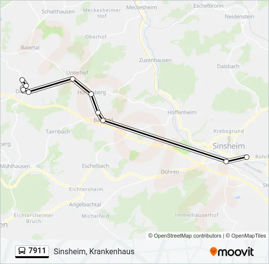 7911 Bus Line Map
