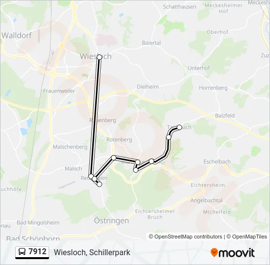 7912 Bus Line Map