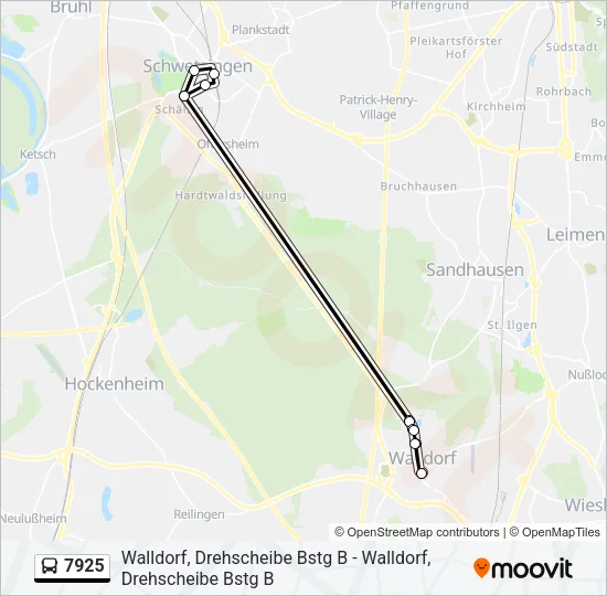 7925 Bus Line Map