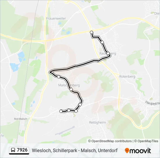 7926 Bus Line Map
