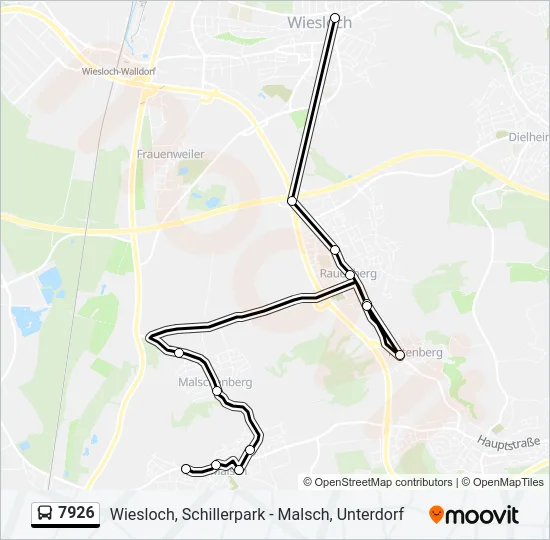 7926 Bus Line Map