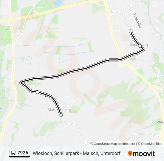 7926 Bus Line Map