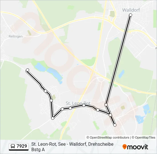 7929 Bus Line Map