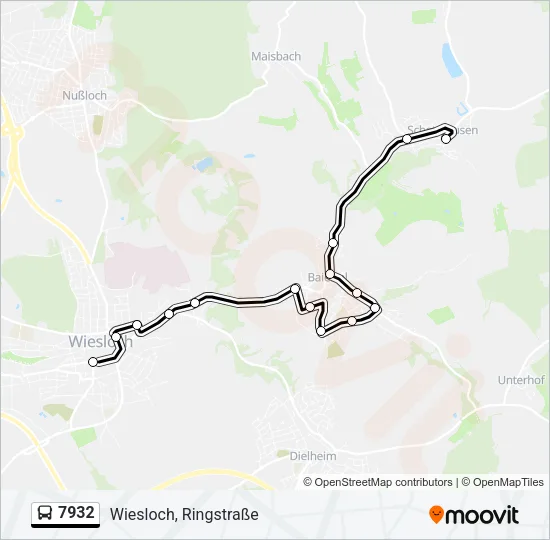 7932 Bus Line Map