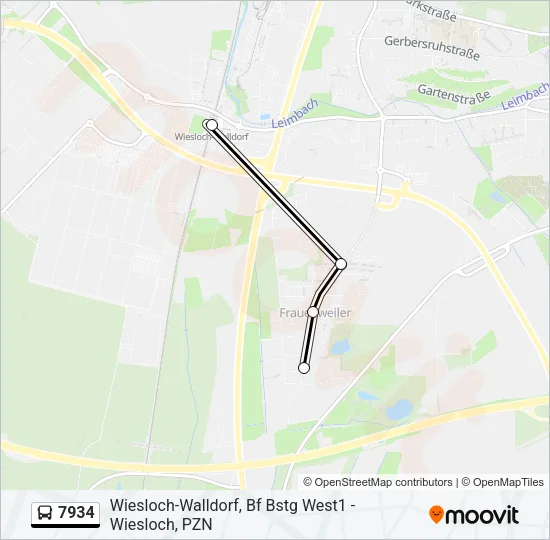 7934 Bus Line Map
