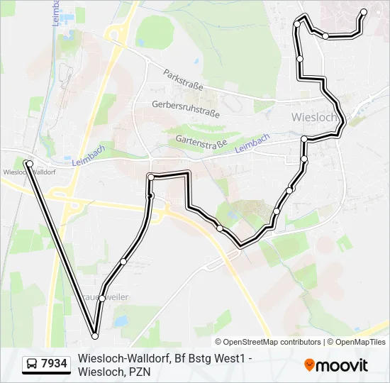 7934 Bus Line Map