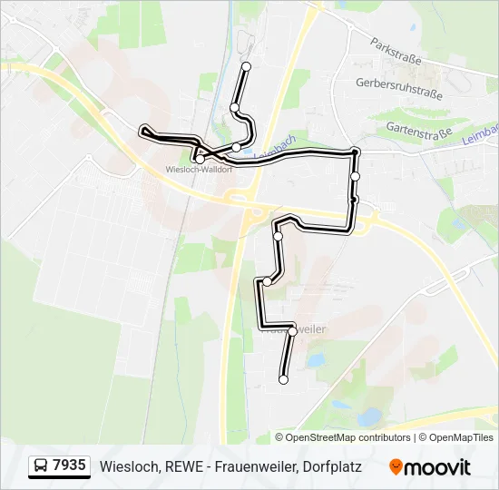 7935 Bus Line Map