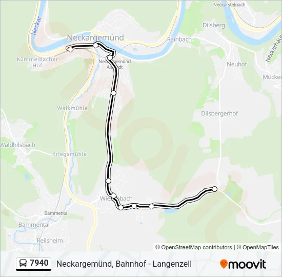 7940 Bus Line Map