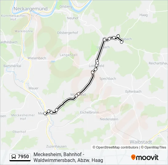 7950 Bus Line Map