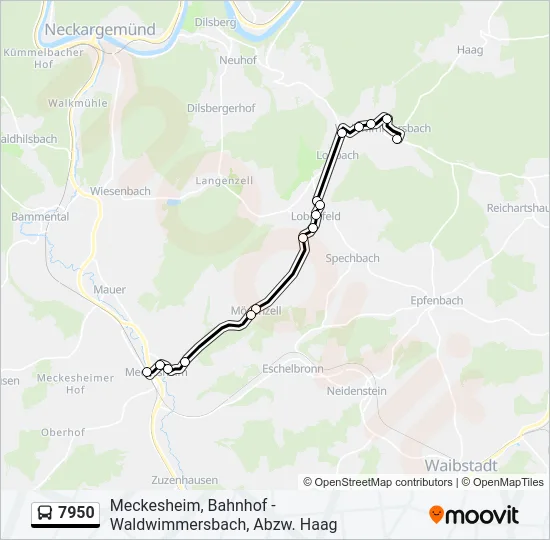 7950 Bus Line Map