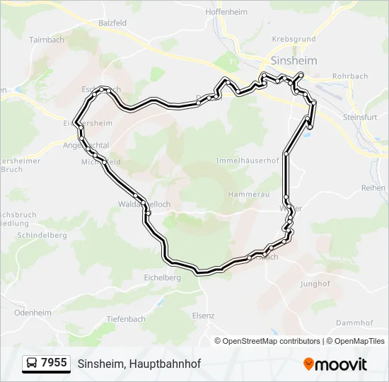 7955 Bus Line Map