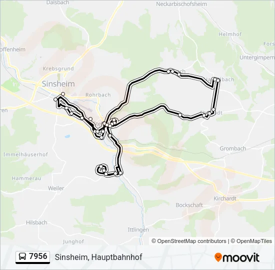 7956 Bus Line Map