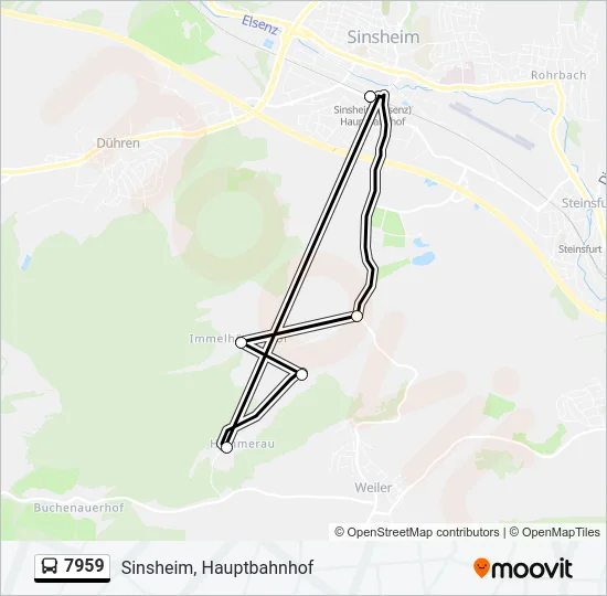 7959 Bus Line Map