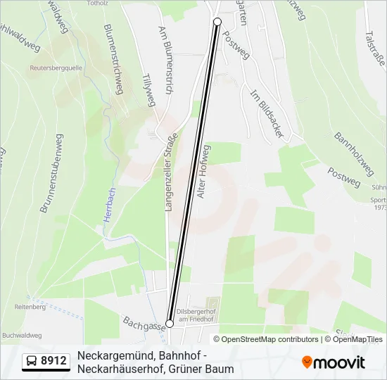 8912 Bus Line Map