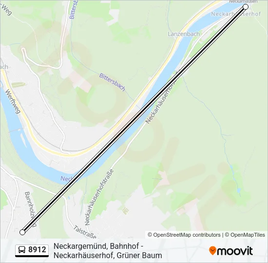 8912 Bus Line Map