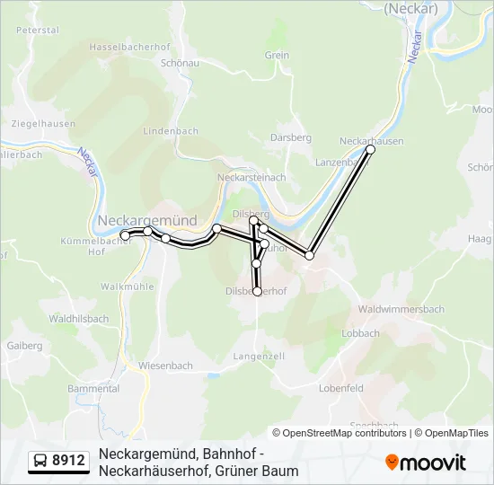 8912 Bus Line Map