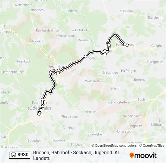 8930 Bus Line Map