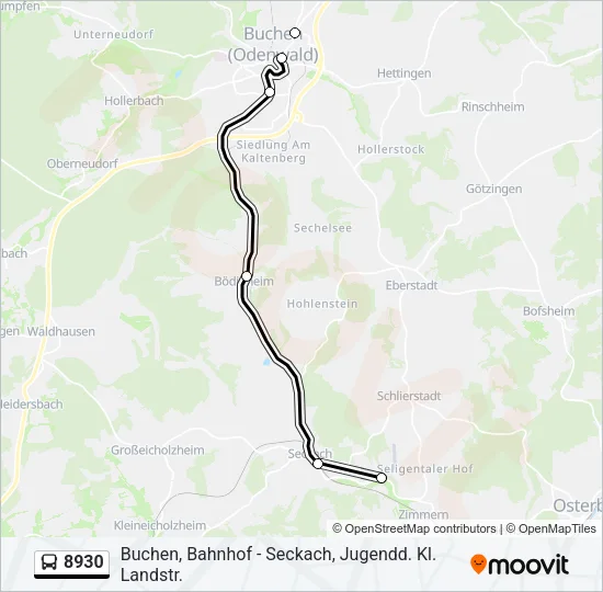 8930 Bus Line Map