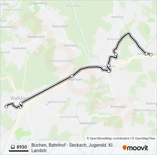 8930 Bus Line Map