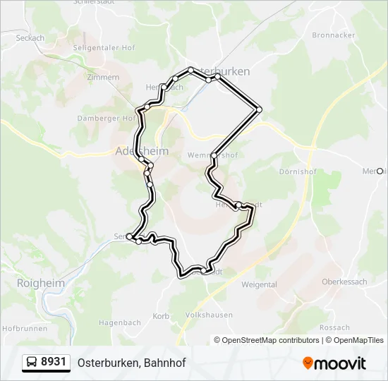 8931 Bus Line Map