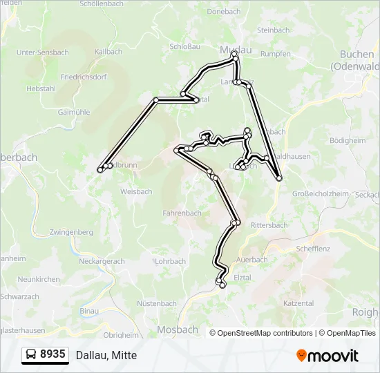 8935 Bus Line Map