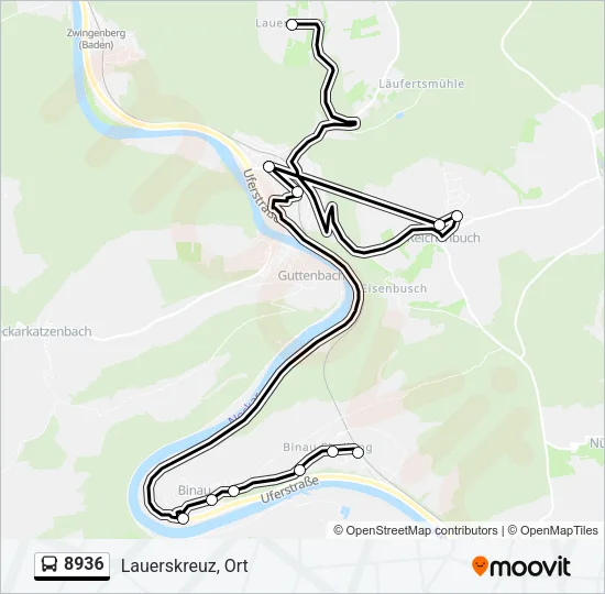 8936 Bus Line Map