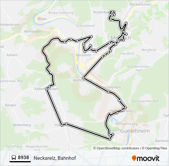 8938 Bus Line Map