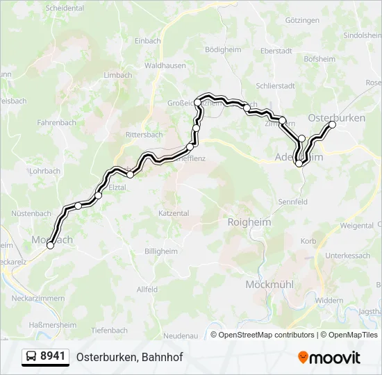 8941 Bus Line Map