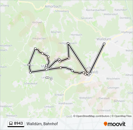 8943 Bus Line Map