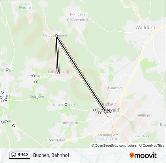 8943 Bus Line Map