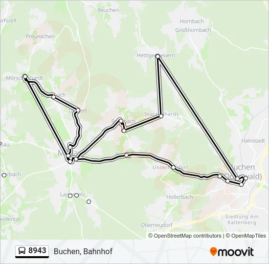 8943 Bus Line Map