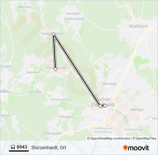 8943 Bus Line Map