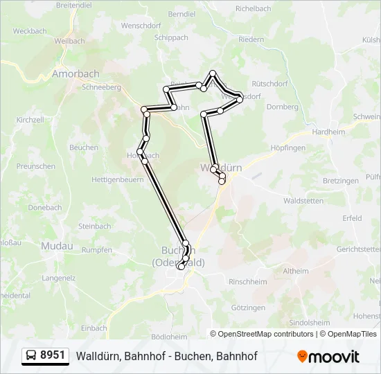 8951 Bus Line Map